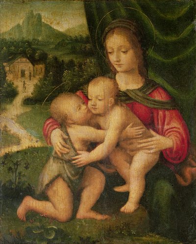 Madonna y niño con San Juan de Bernardino Luini